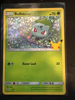 Bulbasaur 1/25 Promo McDonald's 25th Anniversary Promos Pokemon Card Holo - Image 1