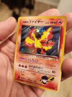 Rocket's Moltres Pokemon card Holo Nintendo Japanese anime Very Rare card F/S - Image 1