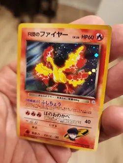 Rocket's Moltres Pokemon card Holo Nintendo Japanese anime Very Rare card F/S - Image 3