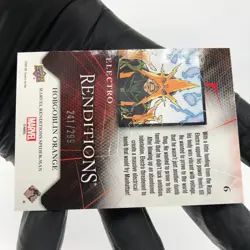 Marvel Card Electro 6 Orange /299 Fleer Upper Deck Renditions [NM] - Image 4
