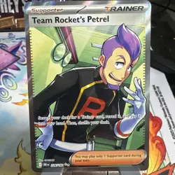 Pokemon Team Rockets Petrel Full Art Holo Card Ultra Rare Destined Rivals - Image 2