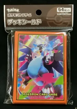 Pokemon Card Mega Official Card Sleeve (64) Mega Charizard X Japanese - Image 1