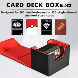 Card Deck Box for Trading Cards, MTG Commander Deck Box Holds 120+ Single Sle... - Image 4