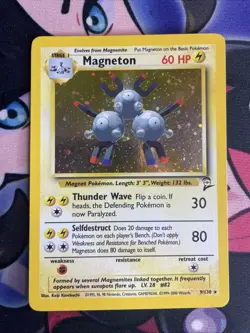 Pokemon TCG Magneton Base Set Holo Rare Card 9/102 WOTC Lp - Image 1
