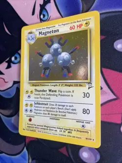 Pokemon TCG Magneton Base Set Holo Rare Card 9/102 WOTC Lp - Image 3