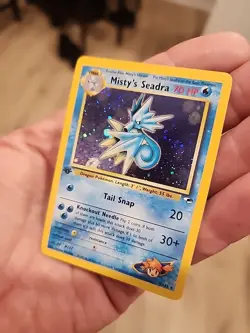 Misty's Seadra Pokemon Card - Holo Rare, 70 HP, Water Type 1st Edition - Image 1