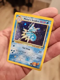 Misty's Seadra Pokemon Card - Holo Rare, 70 HP, Water Type 1st Edition - Image 3