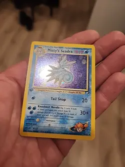 Misty's Seadra Pokemon Card - Holo Rare, 70 HP, Water Type 1st Edition - Image 4