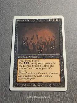MTG Revised Edition Demonic Hordes Rare Magic The Gathering Free Shipping - Image 1