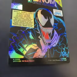 [FOIL] Eddie Brock Borderless SPM Black Mythic Rare MTG Marvel Spider-Man - Image 3