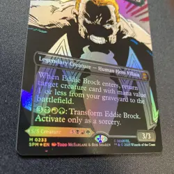 [FOIL] Eddie Brock Borderless SPM Black Mythic Rare MTG Marvel Spider-Man - Image 5