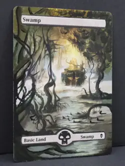 Swamp (240) - Full Art Altered Borderless - MTG Zendikar - LP - Image 2