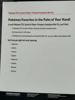 Costco Pokemon Trading Cards MiniTins Bundle, 8 Pack! New! Prismatic Evolutions - Image 4