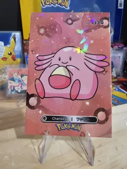 Chansey #113 - Pokemon 2024 Card Database 1 Cracked Ice Holo US Seller - Image 1