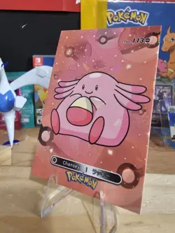 Chansey #113 - Pokemon 2024 Card Database 1 Cracked Ice Holo US Seller - Image 3