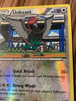 Unfezant 80/108 Reverse Holo Pokemon XY - Roaring Skies TCG Card - Image 5
