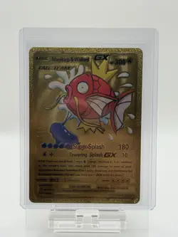 Pokemon Magikarp Wailord GX Tag Team Gold Foil Fan Art Collector Card TCG - Image 1