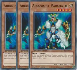 Yugioh - Airknight Parshath x 3 - 1st Edition NM - Plus Free Holographic Card - Image 1