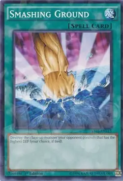 Yugioh -Smashing Ground - 1st Edition Shatterfoil Rare NM - Plus Free Holo Card - Image 1