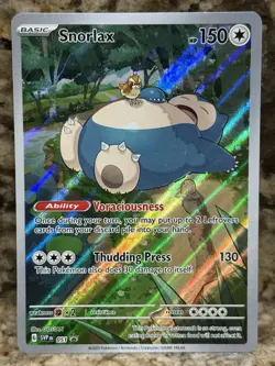 Pokemon TCG Snorlax Promo Scarlet & Violet 151 Black Star Holo Card #051 - NM - Image 1