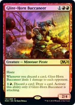 Glint-Horn Buccaneer - Foil - Promo Pack Light Play, English Magic the Gathering - Image 1
