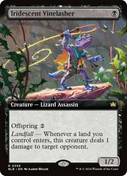 1x Iridescent Vinelasher - Extended Art Light Play MTG Magic - Kid Icarus - - Image 1