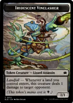 MTG Iridescent Vinelasher Token Normal NM Bloomburrow Magic 12 - Image 1