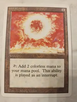 Magic The Gathering MTG Sol Ring Revised Edition LP - Image 1