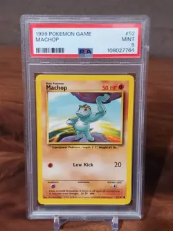 PSA 9 MACHOP 52 BASE SET POKEMON MINT - Image 1