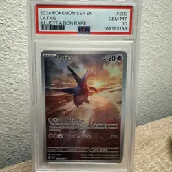 Pokemon TCG Latios Illustration Rare Surging Sparks 203/191 PSA 10 - Image 1