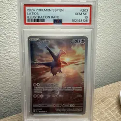 Pokemon TCG Latios Illustration Rare Surging Sparks 203/191 PSA 10 - Image 2