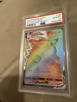 2020 POKEMON SWORD & SHIELD VIVID VOLTAGE SECRET FULL ART/PIKACHU VMAX PSA 10 - Image 3