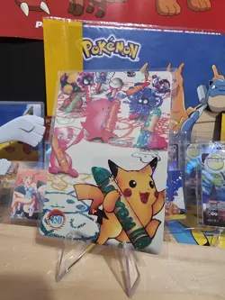 1999 Vintage Pocket Monsters Vending Prism - Pikachu, Mew, Ditto Crayons #450 - Image 3