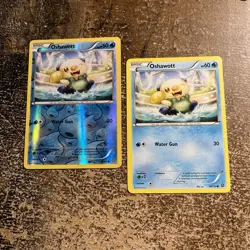 2016 Pokemon XY - Steam Siege Reverse Foil Oshawott #30 With Non Holo Bundle - Image 1