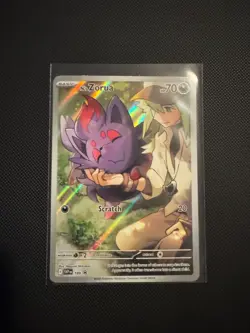 Pokemon TCG N’s Zorua SVP 189 Journey Together Full Art Black Star Promo Rare - Image 1
