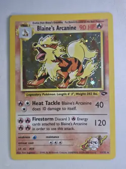 Blaine's Arcanine 1/132 Gym Challenge Holo Pokemon TCG - LP - Read Description - Image 1