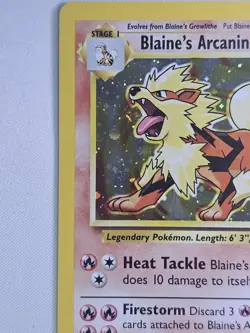 Blaine's Arcanine 1/132 Gym Challenge Holo Pokemon TCG - LP - Read Description - Image 3