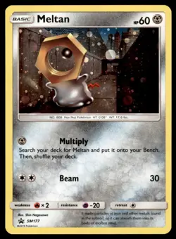 MELTAN SM177 HOLO BLACK STAR PROMO SUN & MOON POKEMON TCG ENGLISH - Image 1