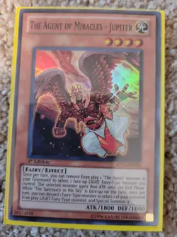 The Agent of Miracles - Jupiter SDLS-EN003 Yu Gi Oh! Foil Holo Super Rare 1st NM - Image 1