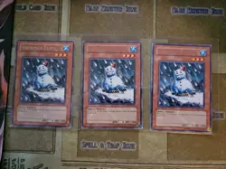YUGIOH 3X SNOWMAN EATER RGBT-EN094 RARE 1ST/UNLIMITED ED LP - Image 1