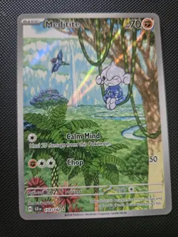 Pokemon TCG Meditite Stellar Crown 153/142 Illustration Rare Card NM Condition - Image 1