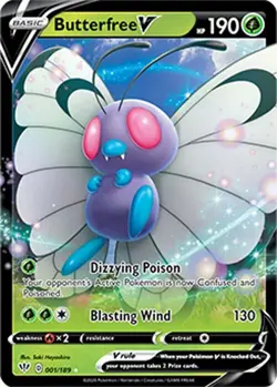 Butterfree V 001/189 Darkness Ablaze Pokemon Trading Card Near Mint English Holo - Image 1