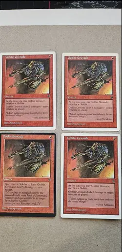 4 x MTG Goblin Grenade (Spencer) 1x Fallen Empires 3x anthologies 4 x MTG - Image 1