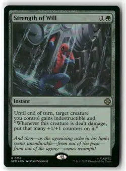 Strength Of Will Spiderman Foil MTG Magic NM - Image 1