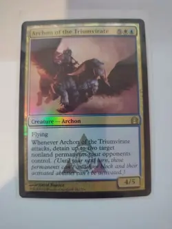 1x MTG Archon of the Triumvirate 142/286 Return to Ravnica FOIL LP Free Shipping - Image 1