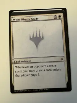 White Rhystic Study GenCon 2025 Unknown Event Playtest MTG Magic Gavin Verhey - Image 1