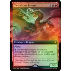 Foil Twinflame Tyrant (extended Art) M/NM Magic: The Gathering MTG Foundations - Image 1