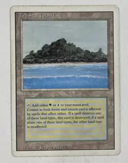 Tropical Island Revised MP Moderate Play MTG Magic The Gathering - Image 1