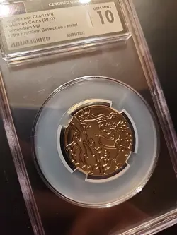 2022 POKEMON COIN GIGANTAMAX CHARIZARD CGC 10 GEM MINT ULTRA PREMIUM VIII RARE - Image 4