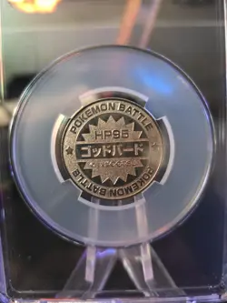CGC 10 Moltres Pokemon Coin Battle Medal SP85 Silver Meiji Battle Coin - Image 4